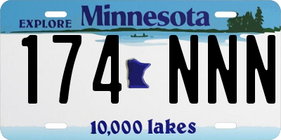 MN license plate 174NNN