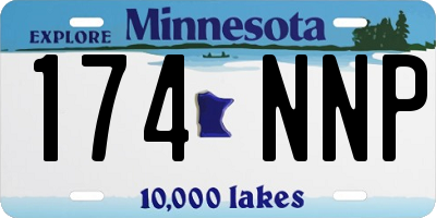 MN license plate 174NNP
