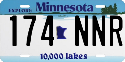 MN license plate 174NNR