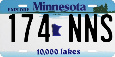 MN license plate 174NNS