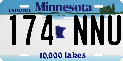 MN license plate 174NNU