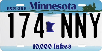 MN license plate 174NNY