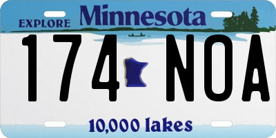 MN license plate 174NOA