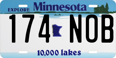 MN license plate 174NOB