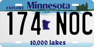 MN license plate 174NOC