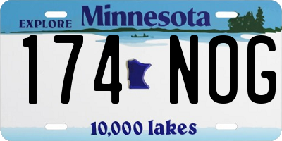 MN license plate 174NOG