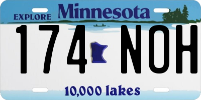 MN license plate 174NOH