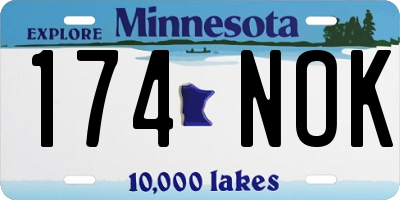 MN license plate 174NOK
