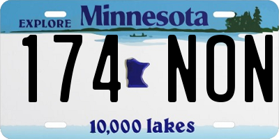 MN license plate 174NON