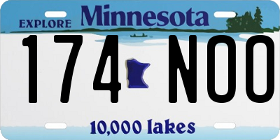 MN license plate 174NOO