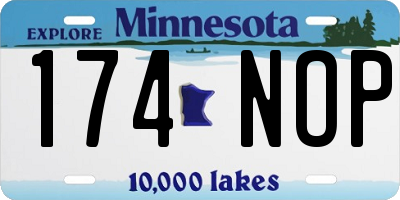 MN license plate 174NOP