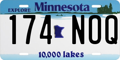 MN license plate 174NOQ