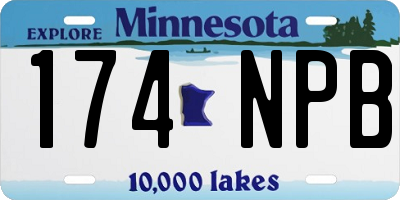 MN license plate 174NPB