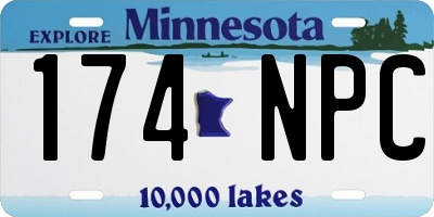 MN license plate 174NPC