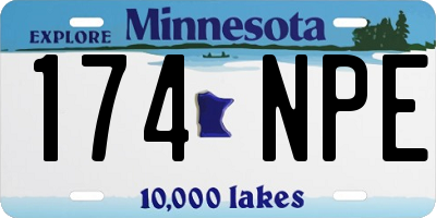 MN license plate 174NPE