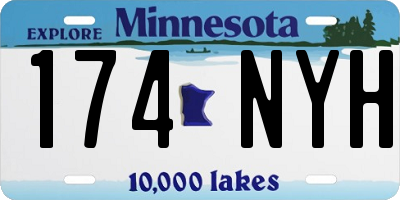 MN license plate 174NYH