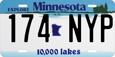MN license plate 174NYP