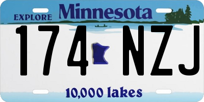 MN license plate 174NZJ