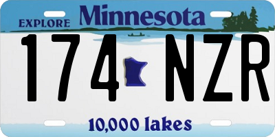MN license plate 174NZR