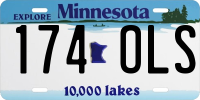 MN license plate 174OLS