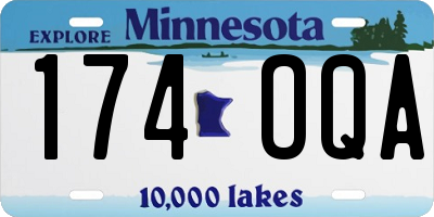 MN license plate 174OQA