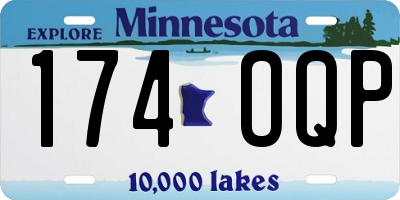 MN license plate 174OQP