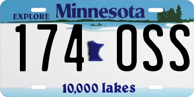 MN license plate 174OSS