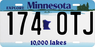 MN license plate 174OTJ