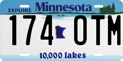 MN license plate 174OTM
