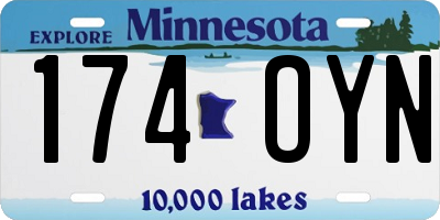 MN license plate 174OYN
