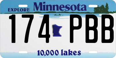 MN license plate 174PBB