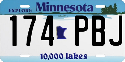 MN license plate 174PBJ