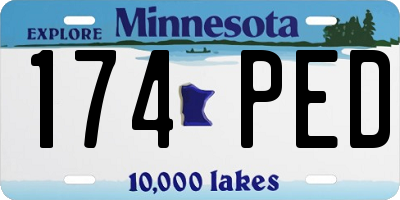 MN license plate 174PED