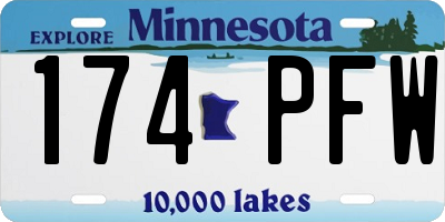 MN license plate 174PFW