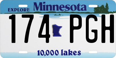 MN license plate 174PGH