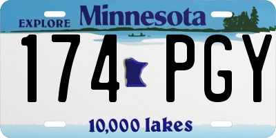 MN license plate 174PGY