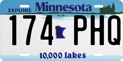 MN license plate 174PHQ