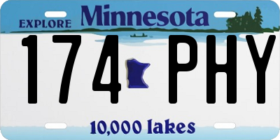 MN license plate 174PHY