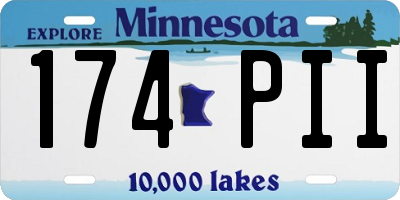 MN license plate 174PII