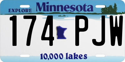 MN license plate 174PJW
