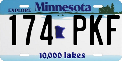 MN license plate 174PKF