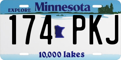 MN license plate 174PKJ