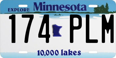 MN license plate 174PLM