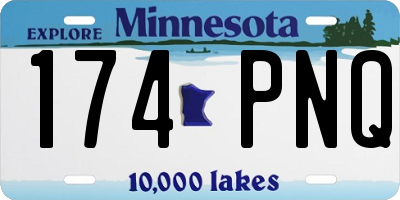 MN license plate 174PNQ