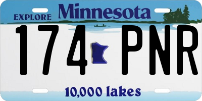 MN license plate 174PNR