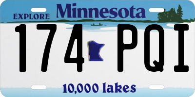MN license plate 174PQI