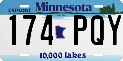 MN license plate 174PQY