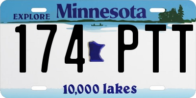 MN license plate 174PTT