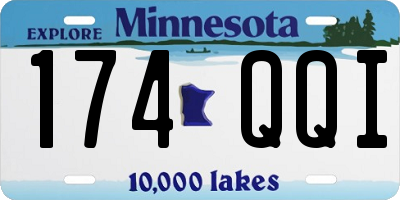 MN license plate 174QQI