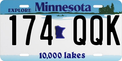 MN license plate 174QQK